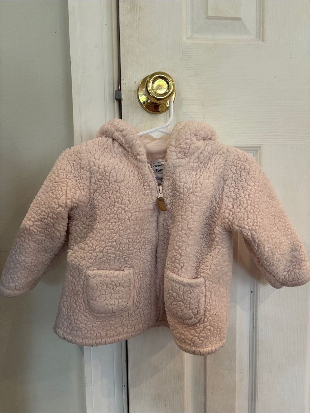 Carter's Light Pink Sherpa Hooded Jacket